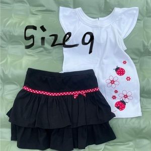 Gymboree skirt and shirt set